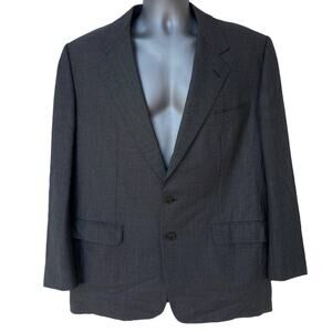 Vintage Barneys New York Blazer Bruno Gray Black Micro Check Jacket Mens Size 46